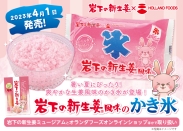 画像：岩下の新生姜×オランダフーズ『岩下の新生姜風味のかき氷』4月1日発売