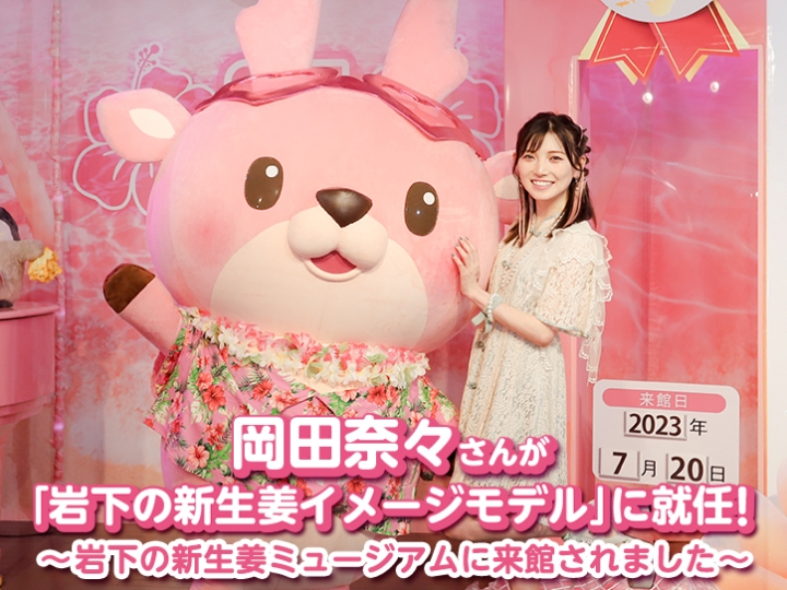 画像：岡田奈々さんが「岩下の新生姜イメージモデル」に就任